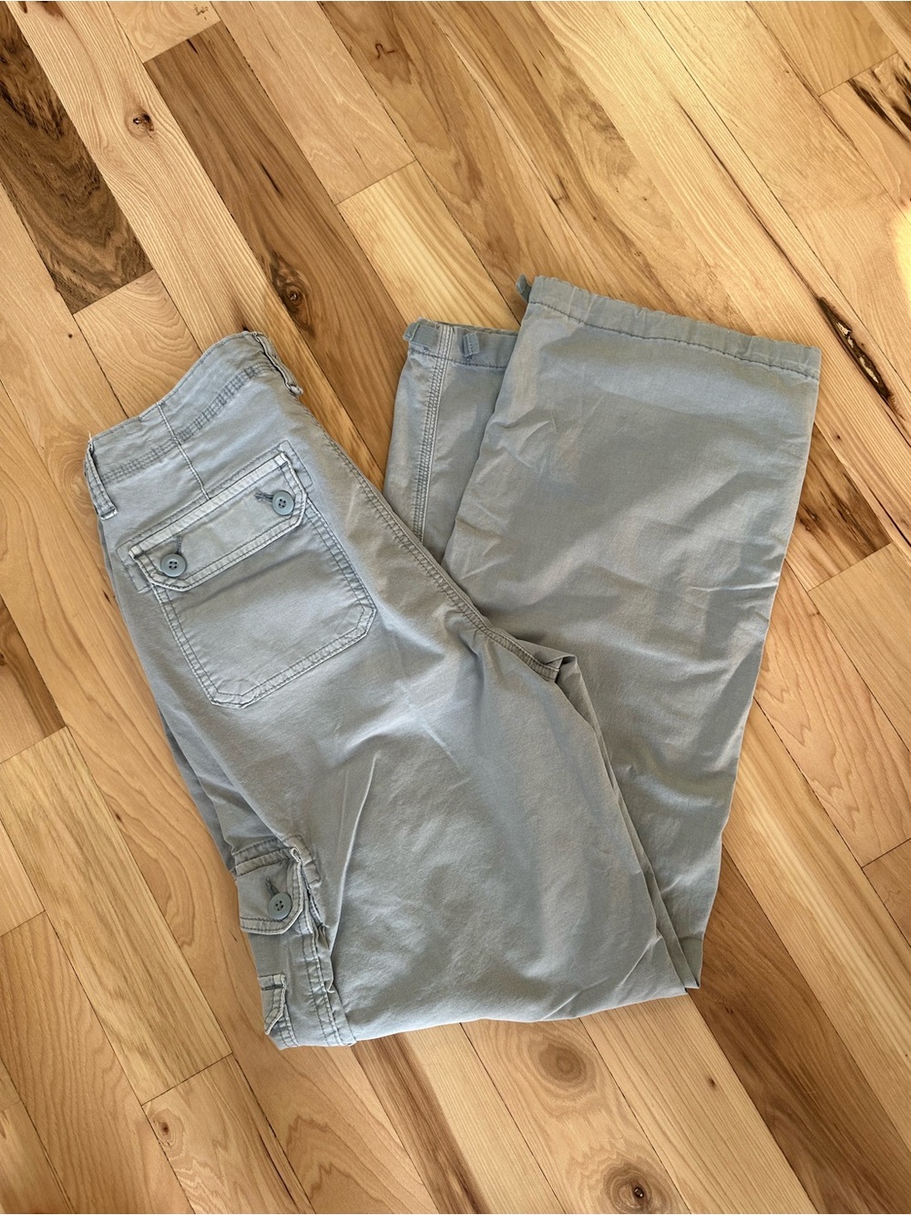 Women's Light Gray Casual Cargo Pants